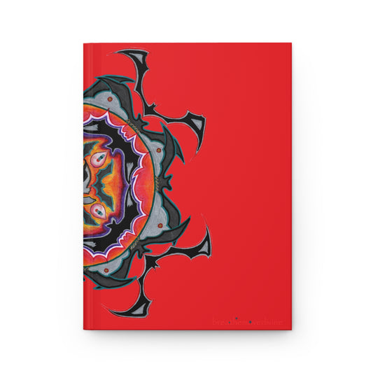 Scry Red Hardcover Medallion Journal for Creative Minds, Writing Inspiration front - 17.10