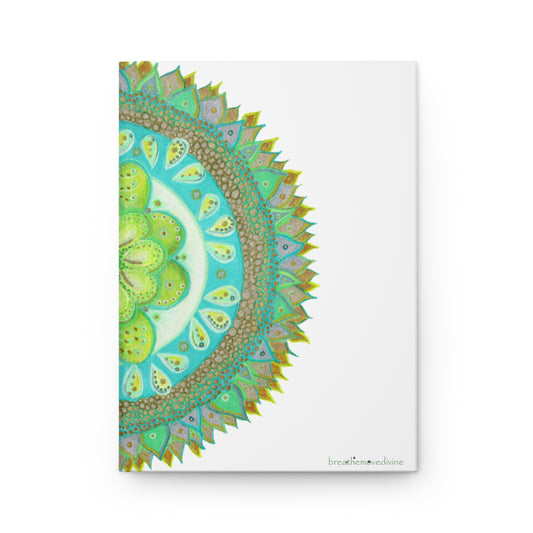 Heart Flame Medallion Hardcover Journal for Creative Minds, Writing Inspiration, Gift for Artists, Daily Planner