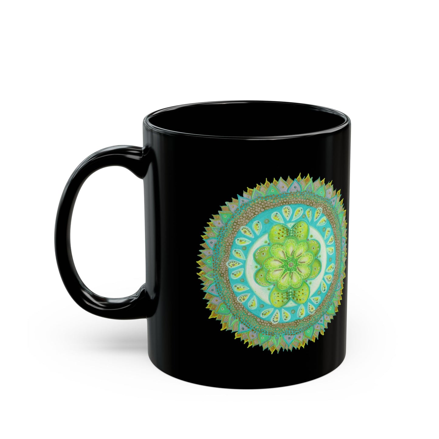 Heart Flame by breathemovedivine Premium Black Coffee Mug