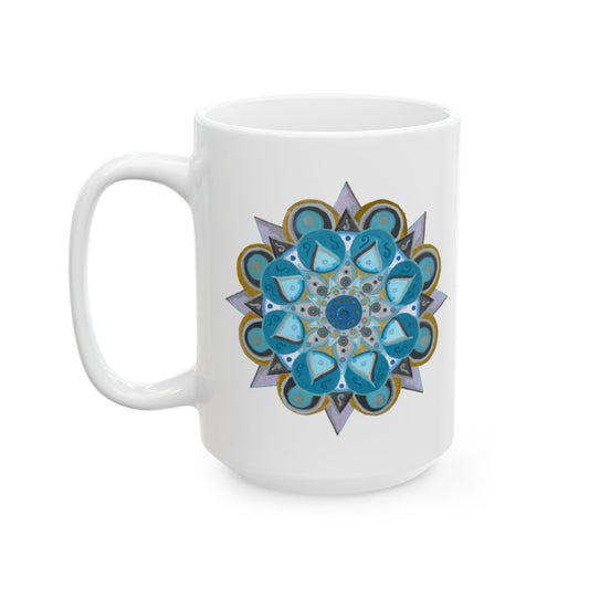 3 Chakras by breathemovedivine Ceramic Mug, (11oz, 15oz) - 17.50