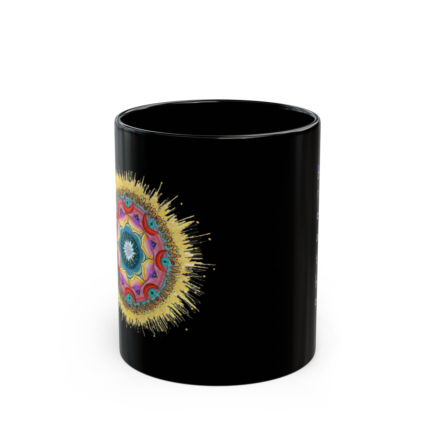 7 Chakras by breathemovedivine Premium Black Mug