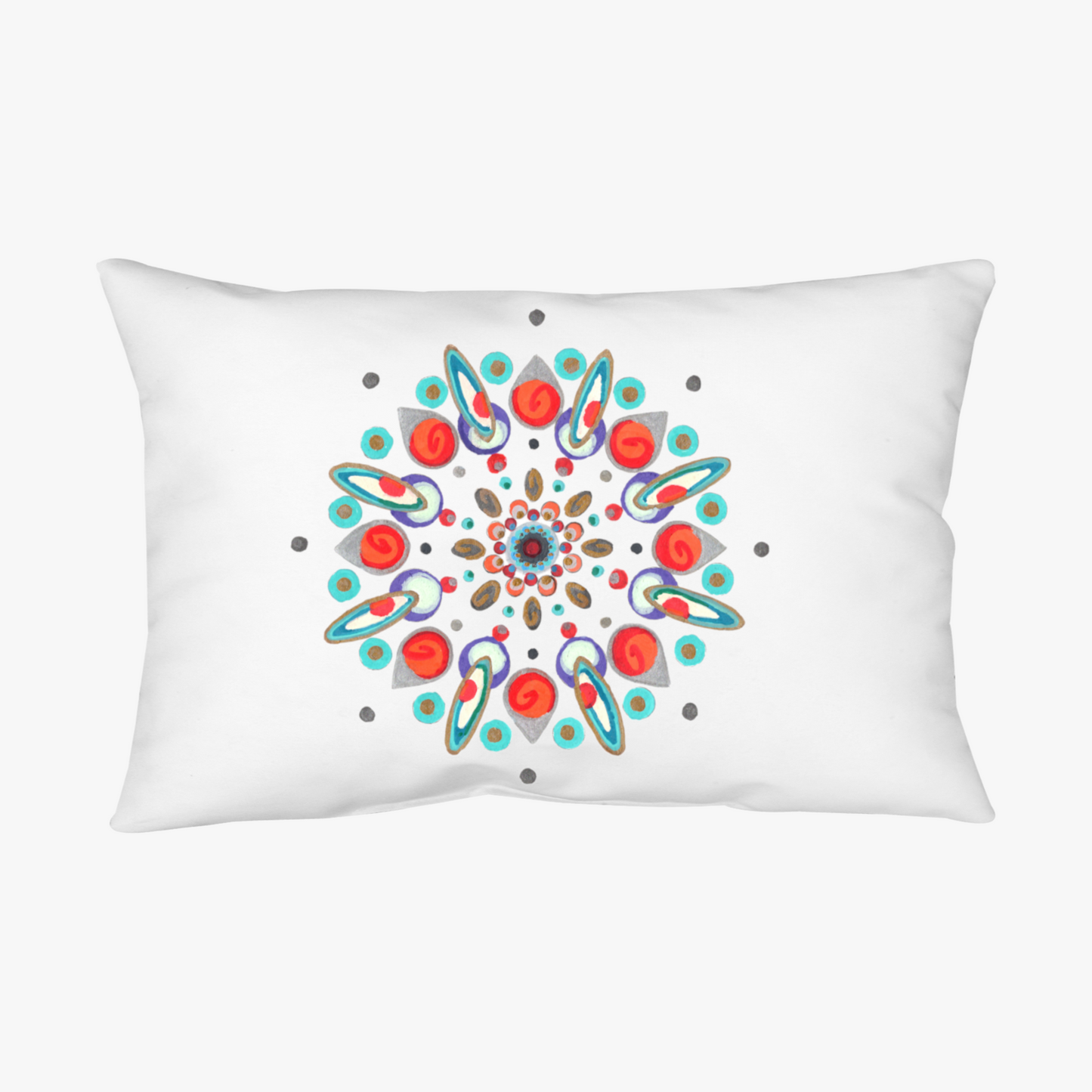 Inner Eye by breathemovedivine Mandala Throw Pillow