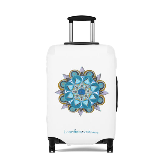 3 Chakras by breathemovedivine Colorful Mandala Suitcase Cover