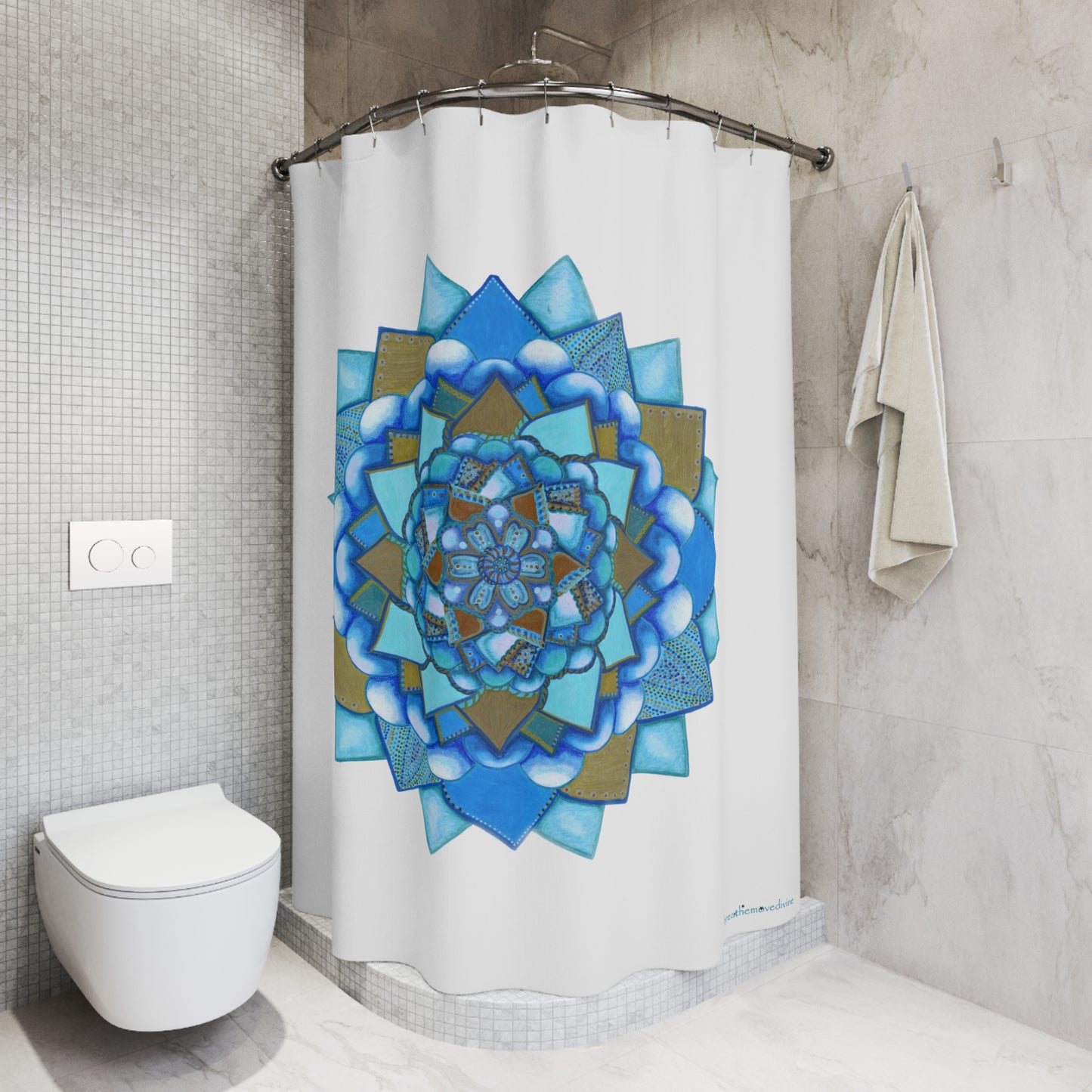 Voice by breathemovedivine Medallion Shower Curtain