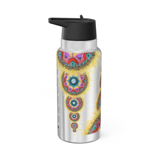 7 Chakras by breathemovedivine Colorful Gator Tumbler 32oz - Vibrant Insulated Drinkware for Adventure Lovers - breathemovedivine