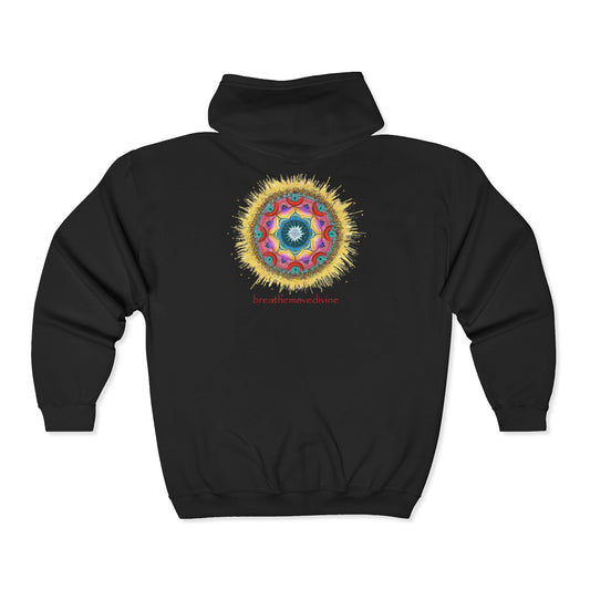 7 Chakras by breathemovedivine Zip Up Hoodie - breathemovedivine