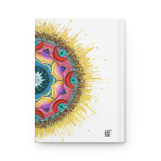 7 Chakras Sunrise Hardcover Journal for Creative Minds, Writing Inspiration, Gift for Artists, Daily Planner - breathemovedivine
