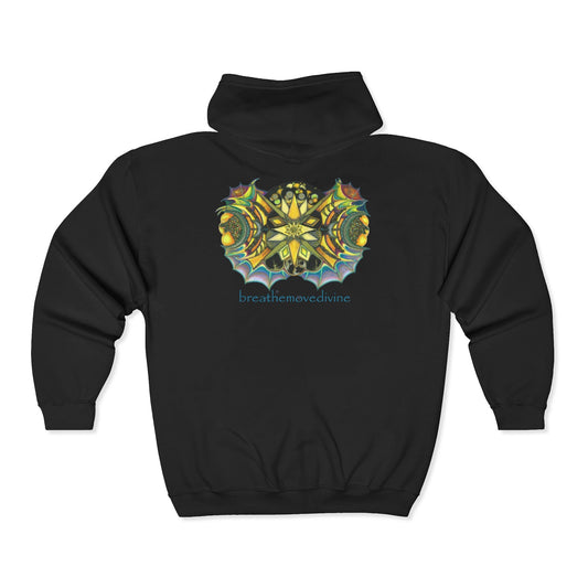 Creature by breathemovedivine Zip Up Hoodie - breathemovedivine