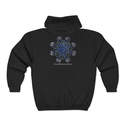 Flowers for Me by breathemovedivine Zip Up Hoodie - breathemovedivine