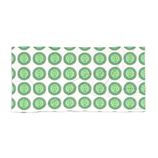 Heart Flame by breathemovedivine Pattern Beach Towel - breathemovedivine