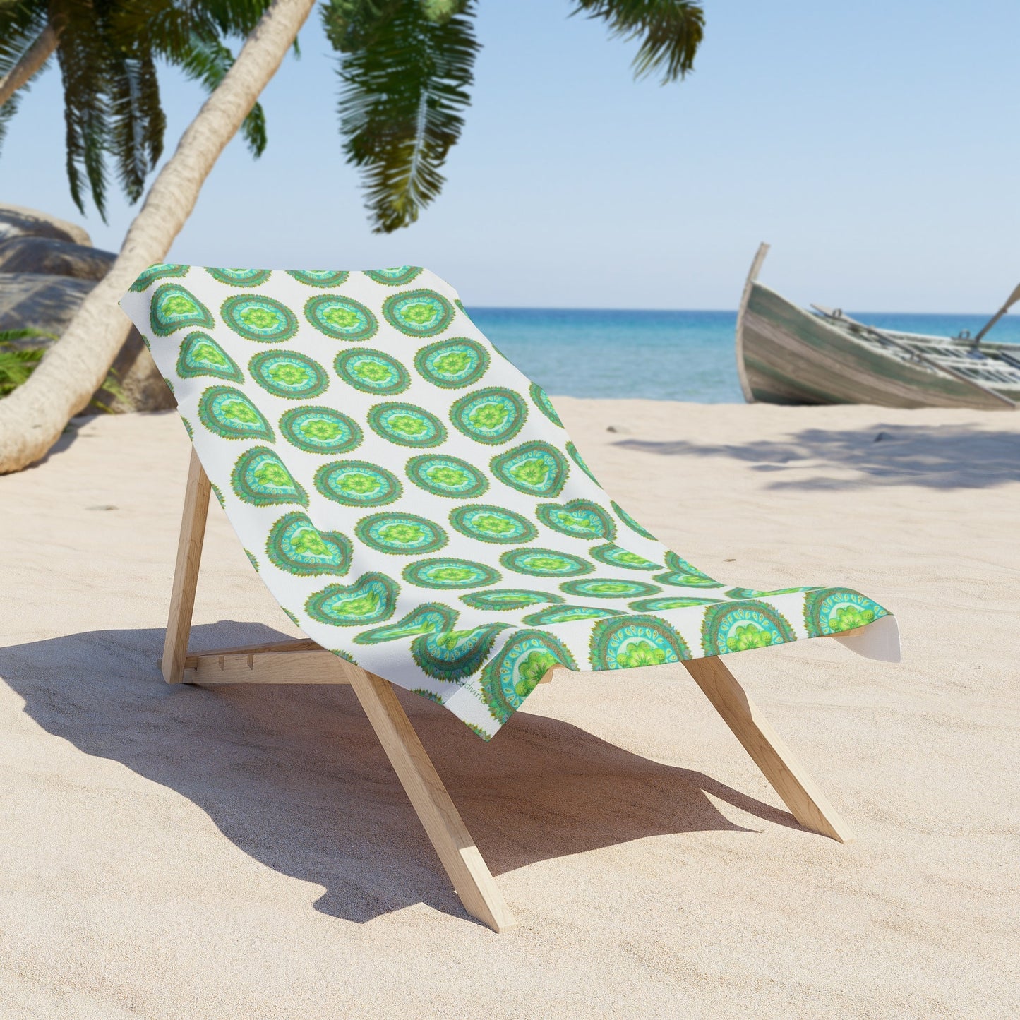 Heart Flame by breathemovedivine Pattern Beach Towel - breathemovedivine