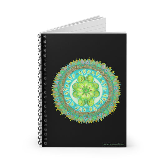 Heart Flame by breathemovedivine Spiral Notebook, Boho Journal, Artistic Notepad - breathemovedivine