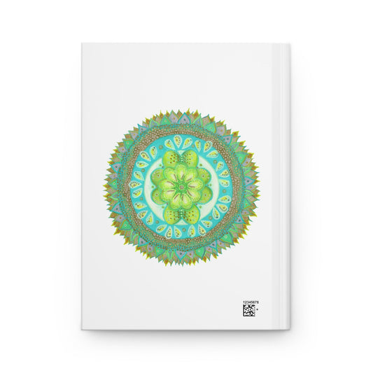 Heart Flame Hardcover White Journal for Creative Minds, Writing Inspiration, Gift for Artists, Daily Planner - breathemovedivine