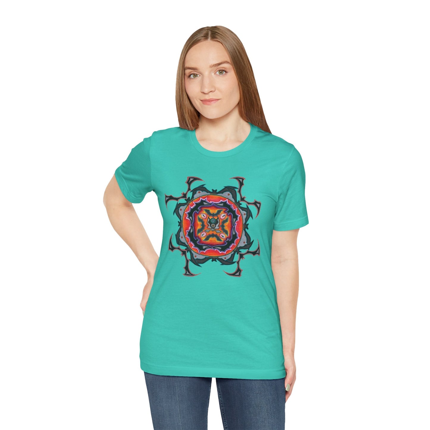 Scry by breathemovedivine Mandala Unisex Jersey T - breathemovedivine