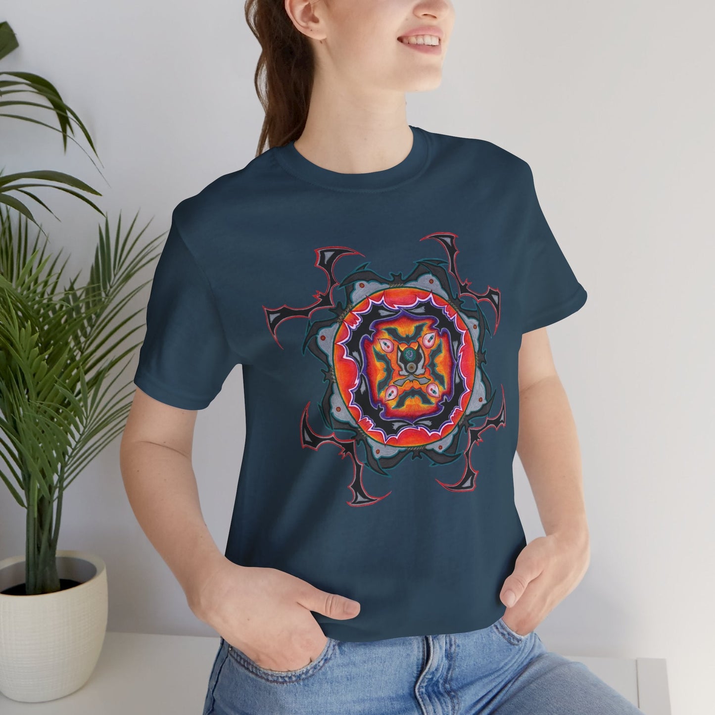 Scry by breathemovedivine Mandala Unisex Jersey T - breathemovedivine