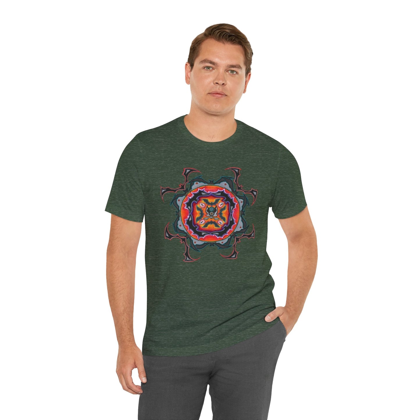 Scry by breathemovedivine Mandala Unisex Jersey T - breathemovedivine