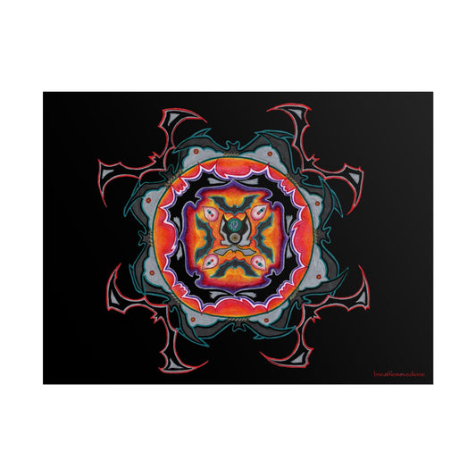 Scry by breathemovedivine Vibrant Poster Print in Black - breathemovedivine