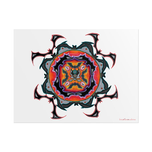 Scry by breathemovedivine Vibrant Poster Print in White - breathemovedivine