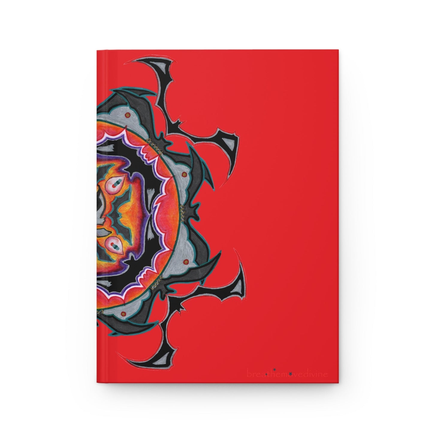 Scry Red Hardcover Medallion Journal for Creative Minds, Writing Inspiration - breathemovedivine
