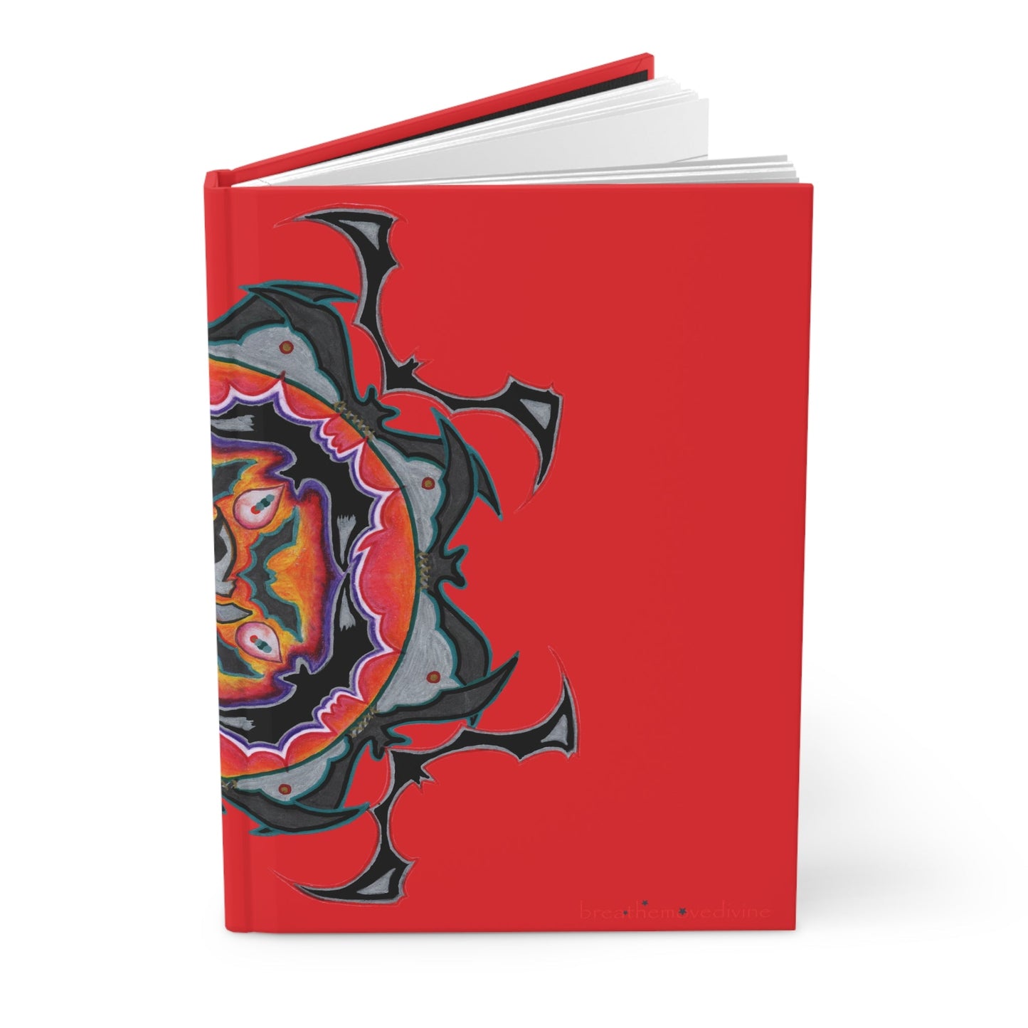 Scry Red Hardcover Medallion Journal for Creative Minds, Writing Inspiration - breathemovedivine