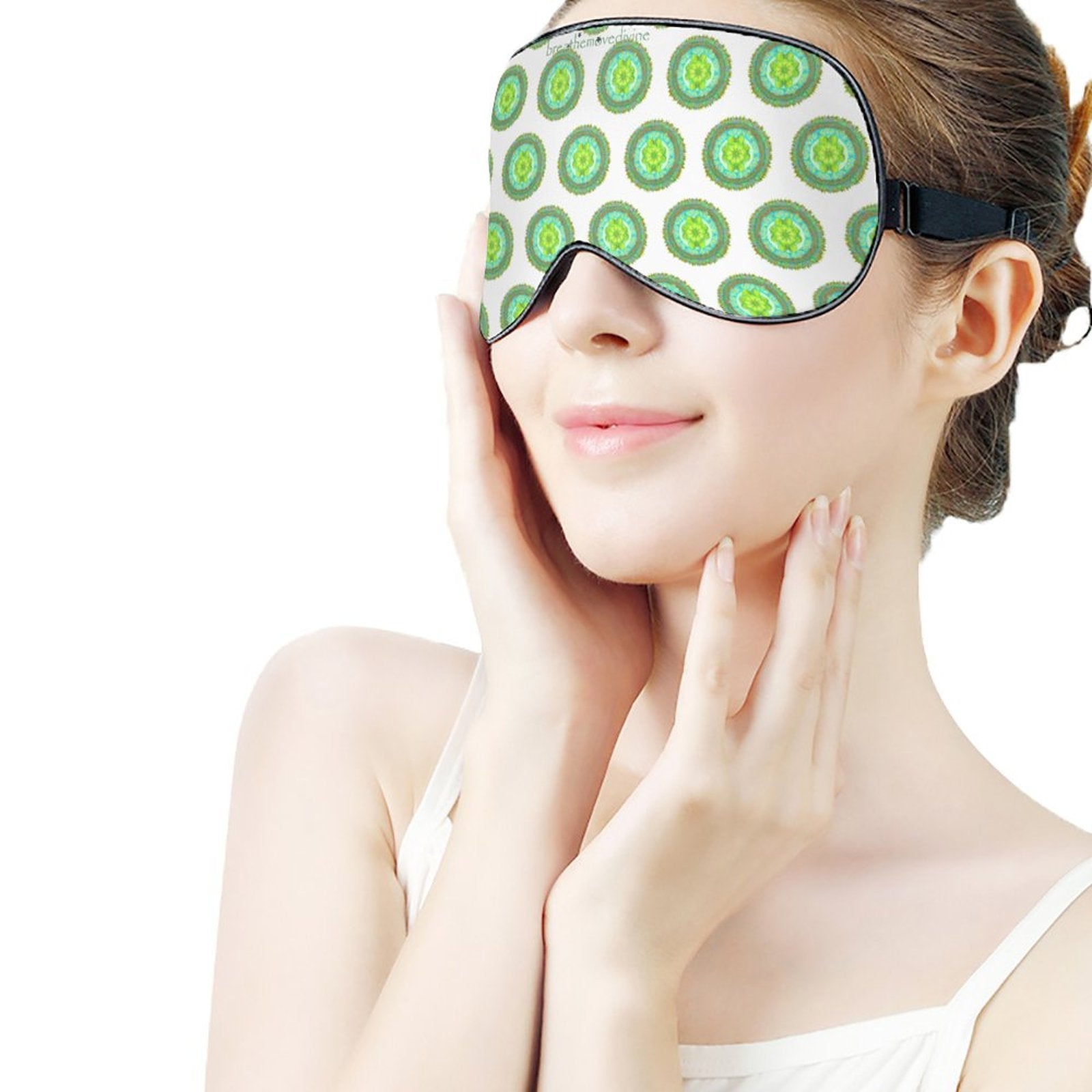 Heart Flame by breathemovedivine Patterned Meditation Mask -  19.28 - Model 2