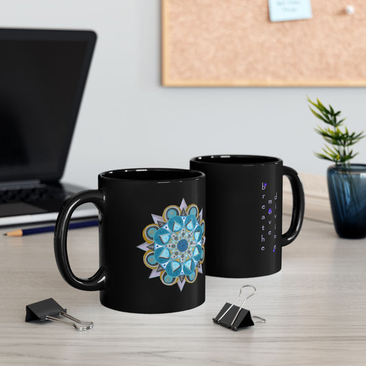 3 Chakras by breathemovedivine Premium Black Mug