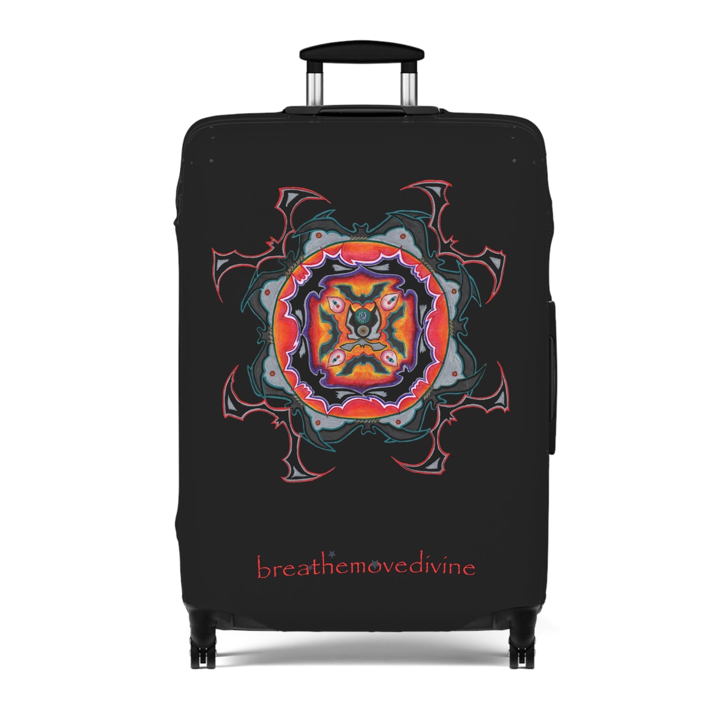 Scry by breathemovedivine Bats Mandala Suitcase - Travel with Style and Inspiration