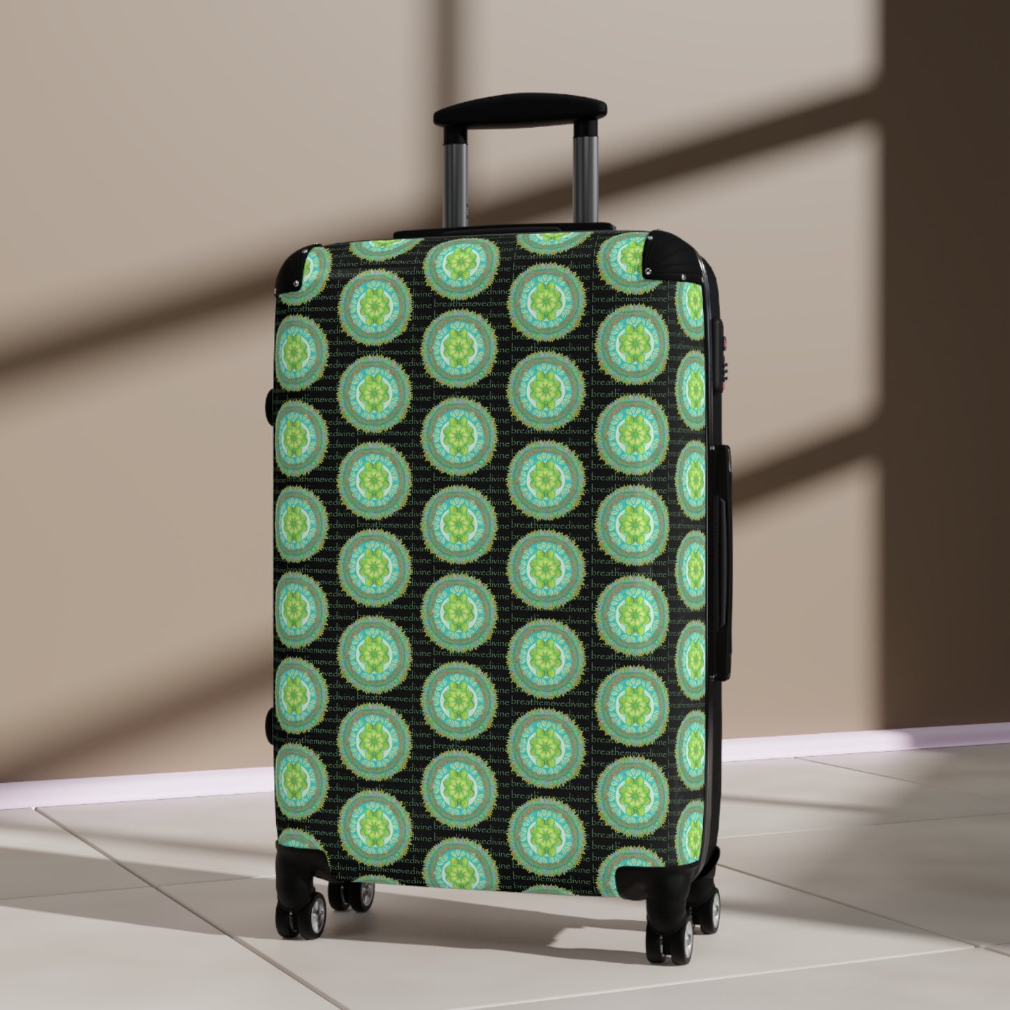 Heart Flame by breathemovedivine Colorful Mandala Pattern Suitcase - Travel with Inspiration