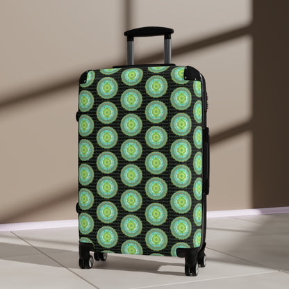 Heart Flame by breathemovedivine Colorful Mandala Pattern Suitcase - Travel with Inspiration