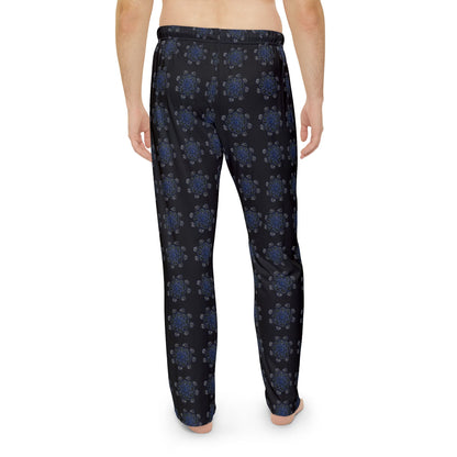Men's Pajama Pants - Navy Geometric All-Over Print Lounge Sleepwear