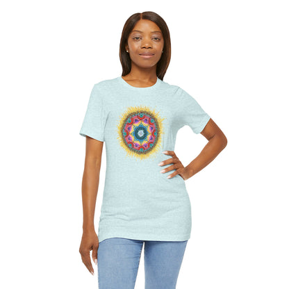 7 Chakras by breathemovedivine Unisex Jersey T