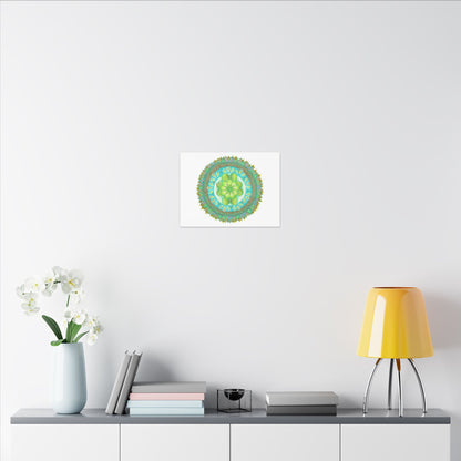 Heart Flame by breathemovedivine Meditative Mandala Canvas Art - Stretched Wall Decor