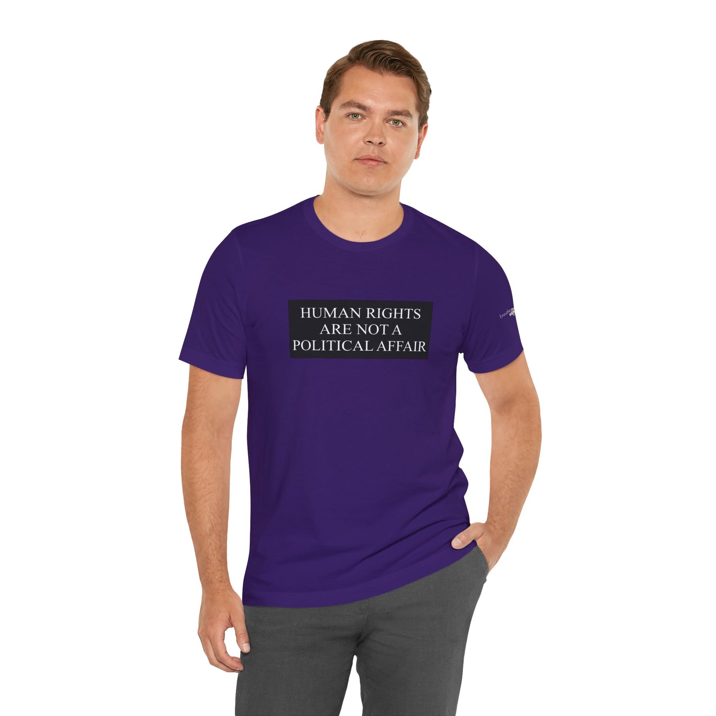 Human Rights are not a Political Affair Unisex T - breathemovedivine RESIST -  27.36