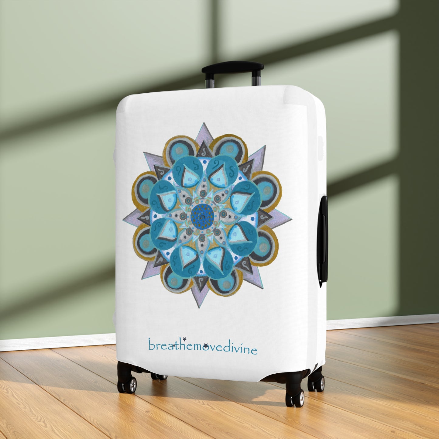 3 Chakras by breathemovedivine Colorful Mandala Suitcase Cover