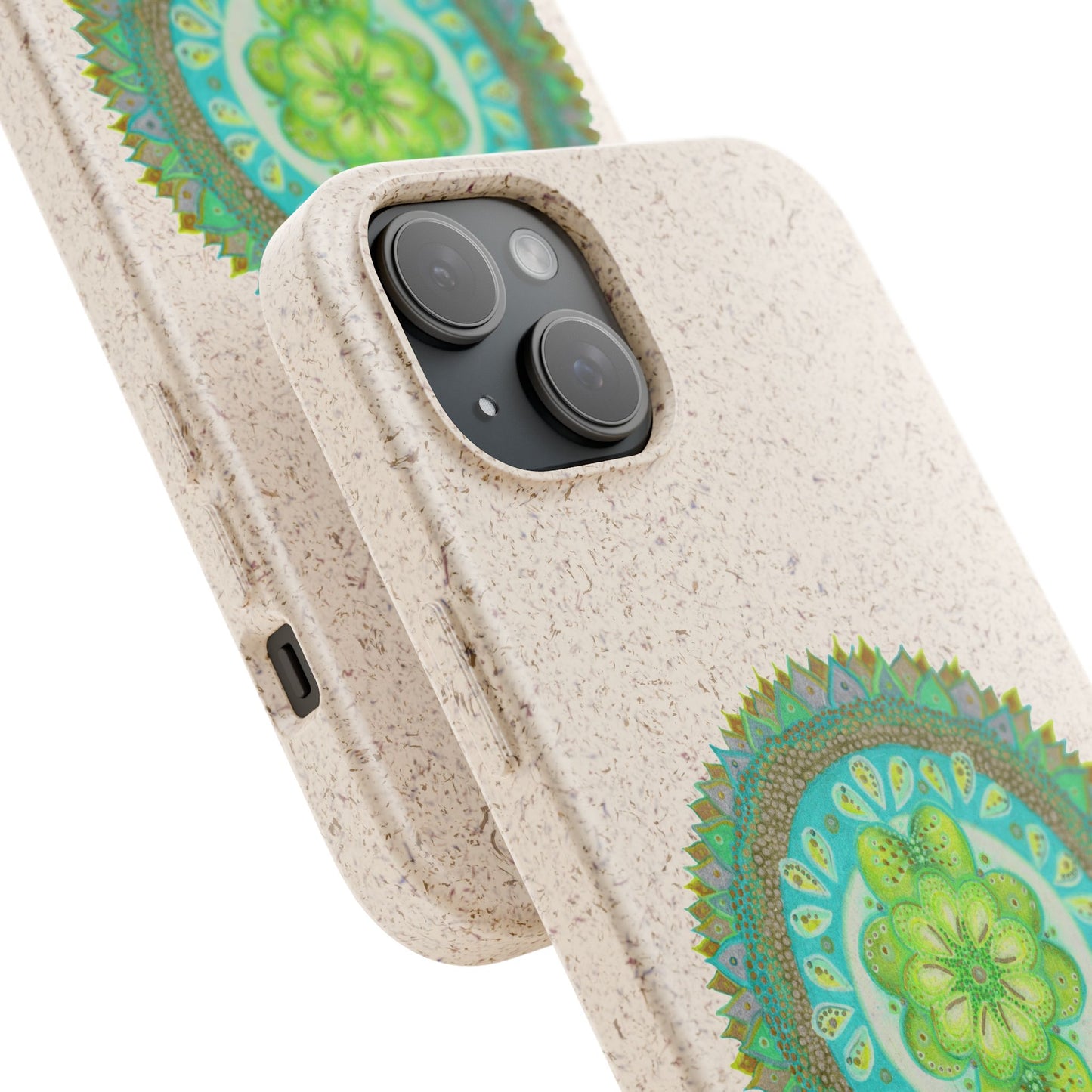 Heart Flame by breathemovedivine Eco-Friendly Case for iPhone with Mandala Design