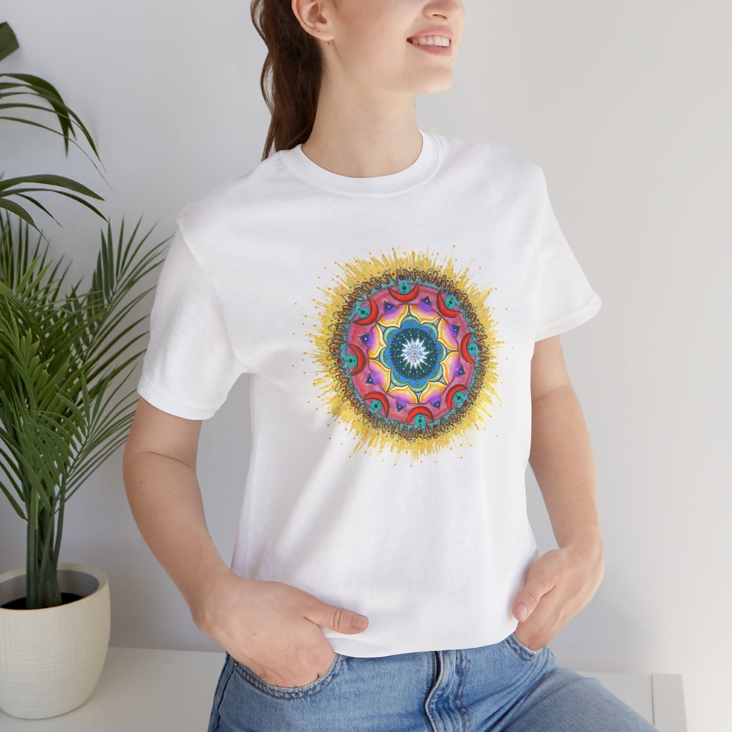 7 Chakras by breathemovedivine Unisex Jersey T