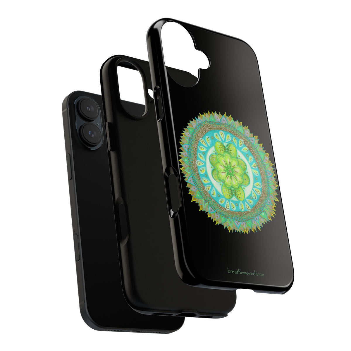Heart Flame by breathemovedivine Mandala Design Case for iPhone