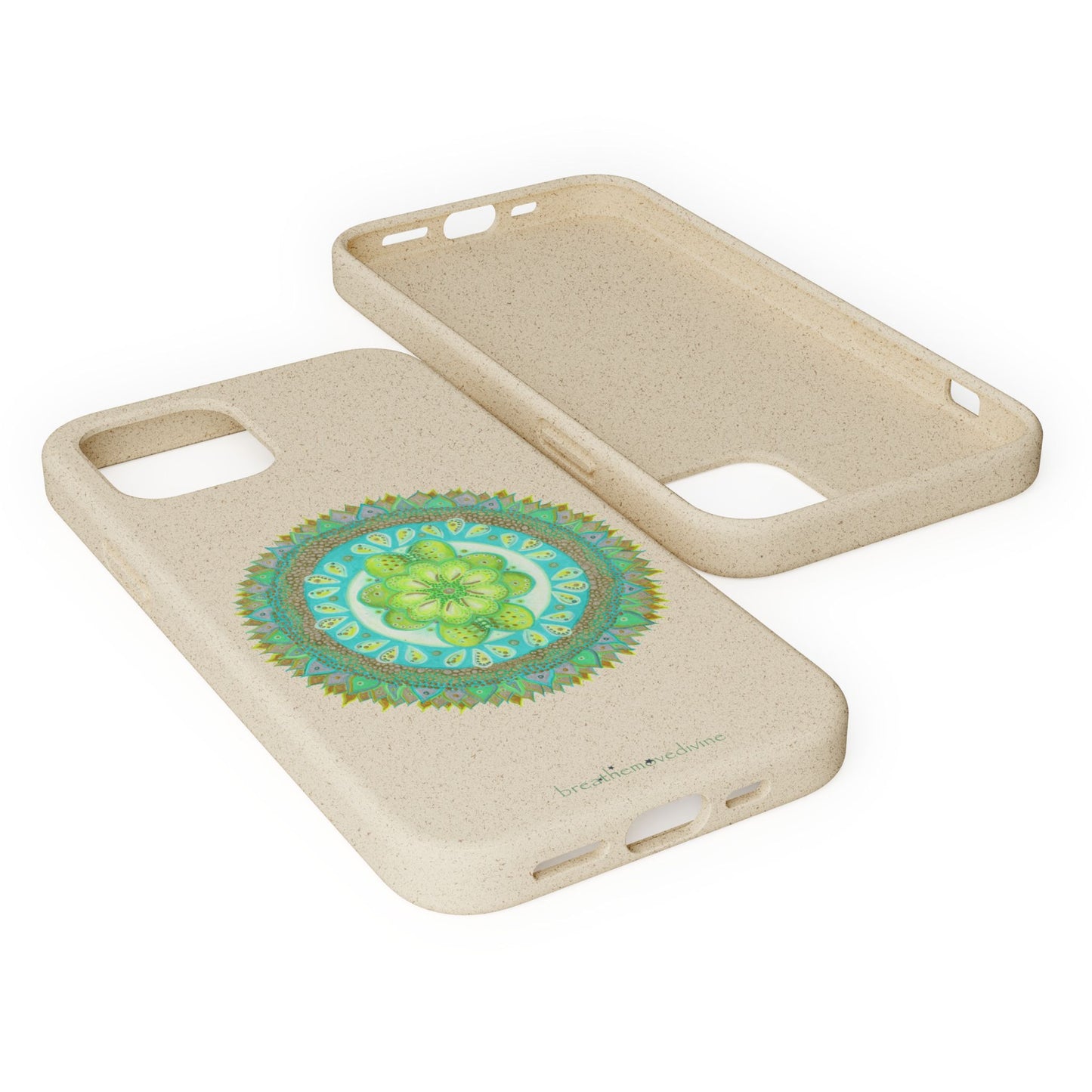 Heart Flame by breathemovedivine Eco-Friendly Case for iPhone with Mandala Design