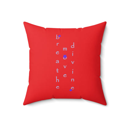 Scry by breathemovedivine Faux Suede Decorative Pillow in Red