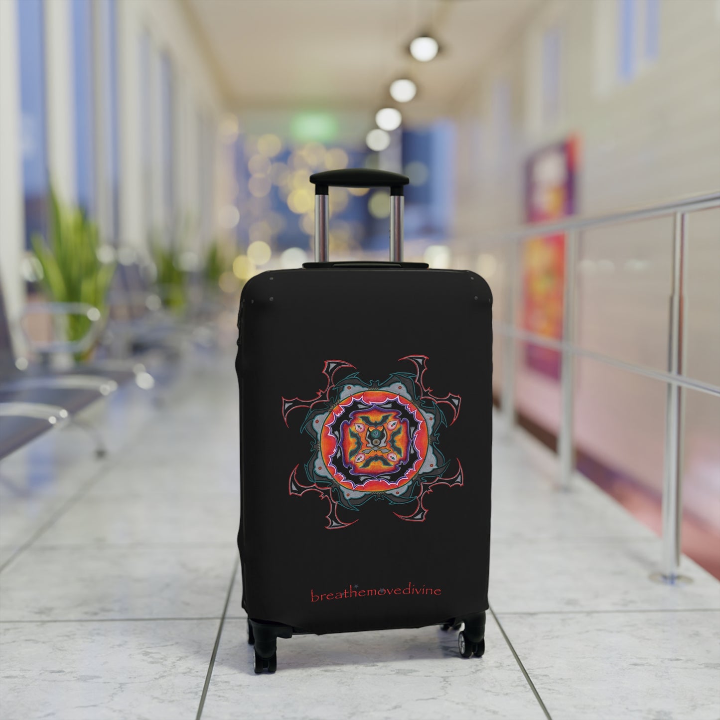 Scry by breathemovedivine Bats Mandala Suitcase - Travel with Style and Inspiration