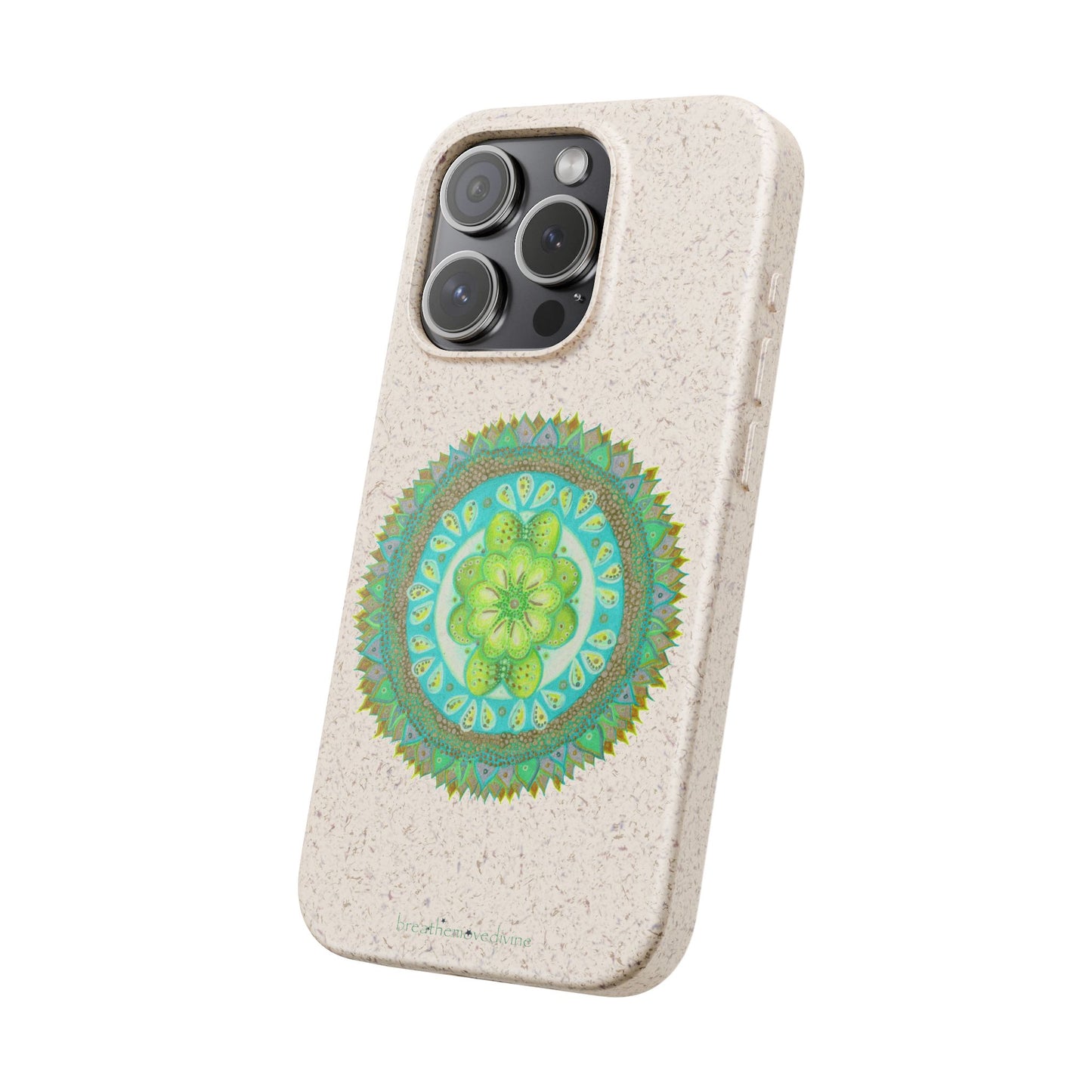 Heart Flame by breathemovedivine Eco-Friendly Case for iPhone with Mandala Design