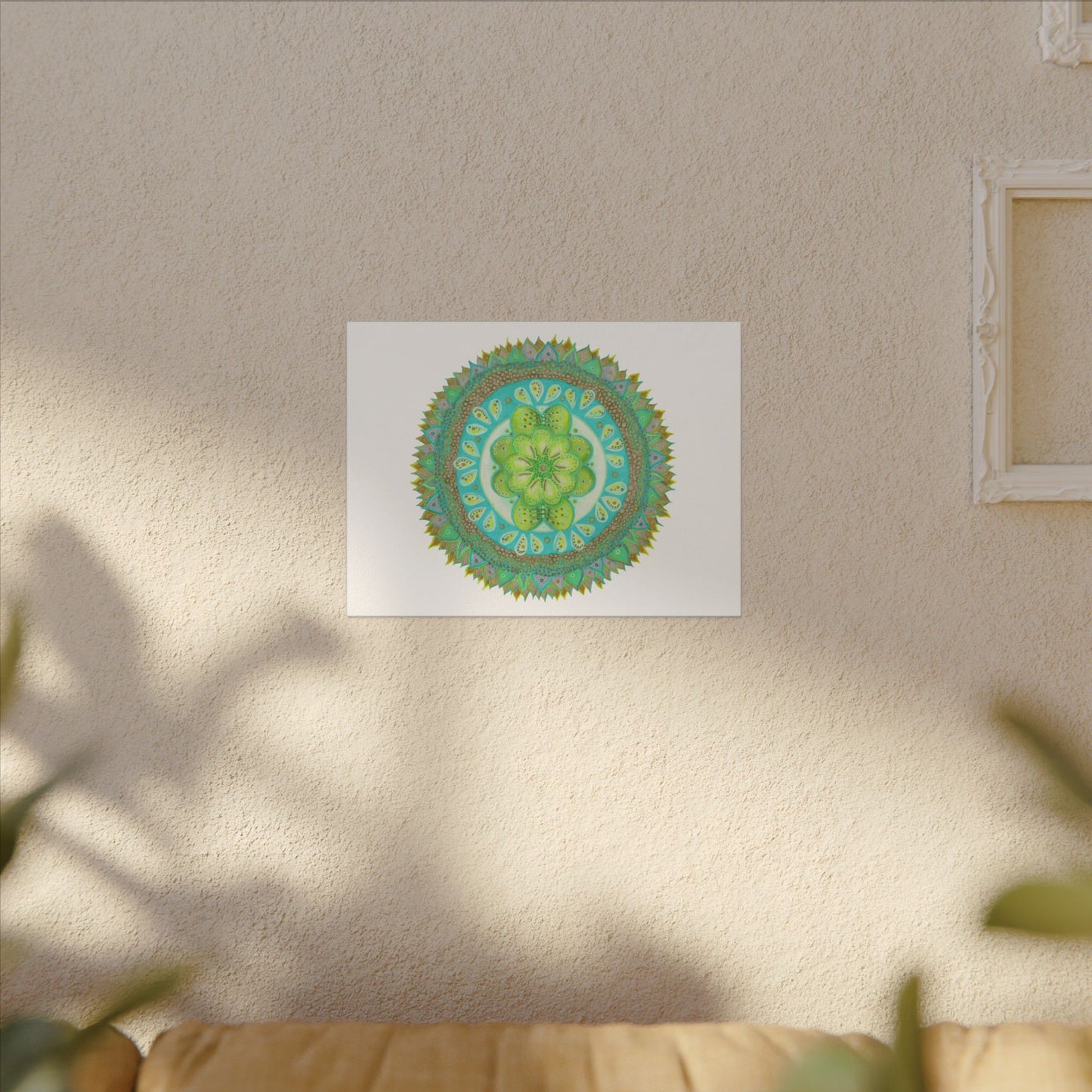 Heart Flame by breathemovedivine Meditative Mandala Canvas Art - Stretched Wall Decor