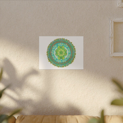 Heart Flame by breathemovedivine Meditative Mandala Canvas Art - Stretched Wall Decor