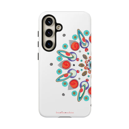 Phone case with Inner Eye breathemovedivine design on a white background
