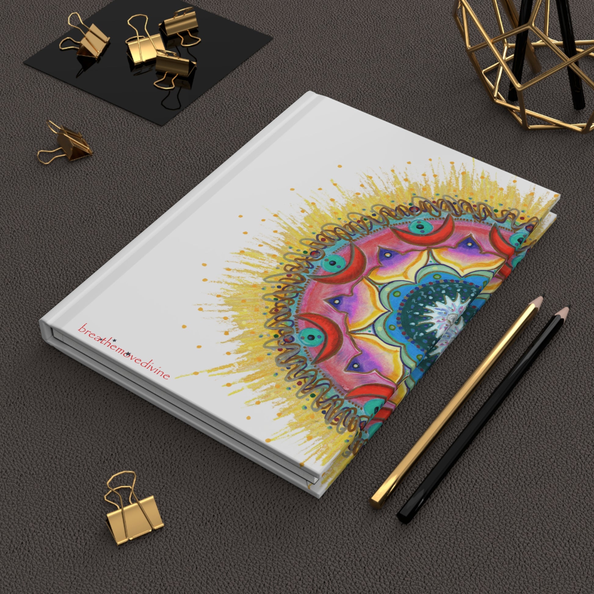 7 Chakras Sunrise Hardcover Journal for Creative Minds, Writing Inspiration, Gift for Artists, Daily Planner -  11.40