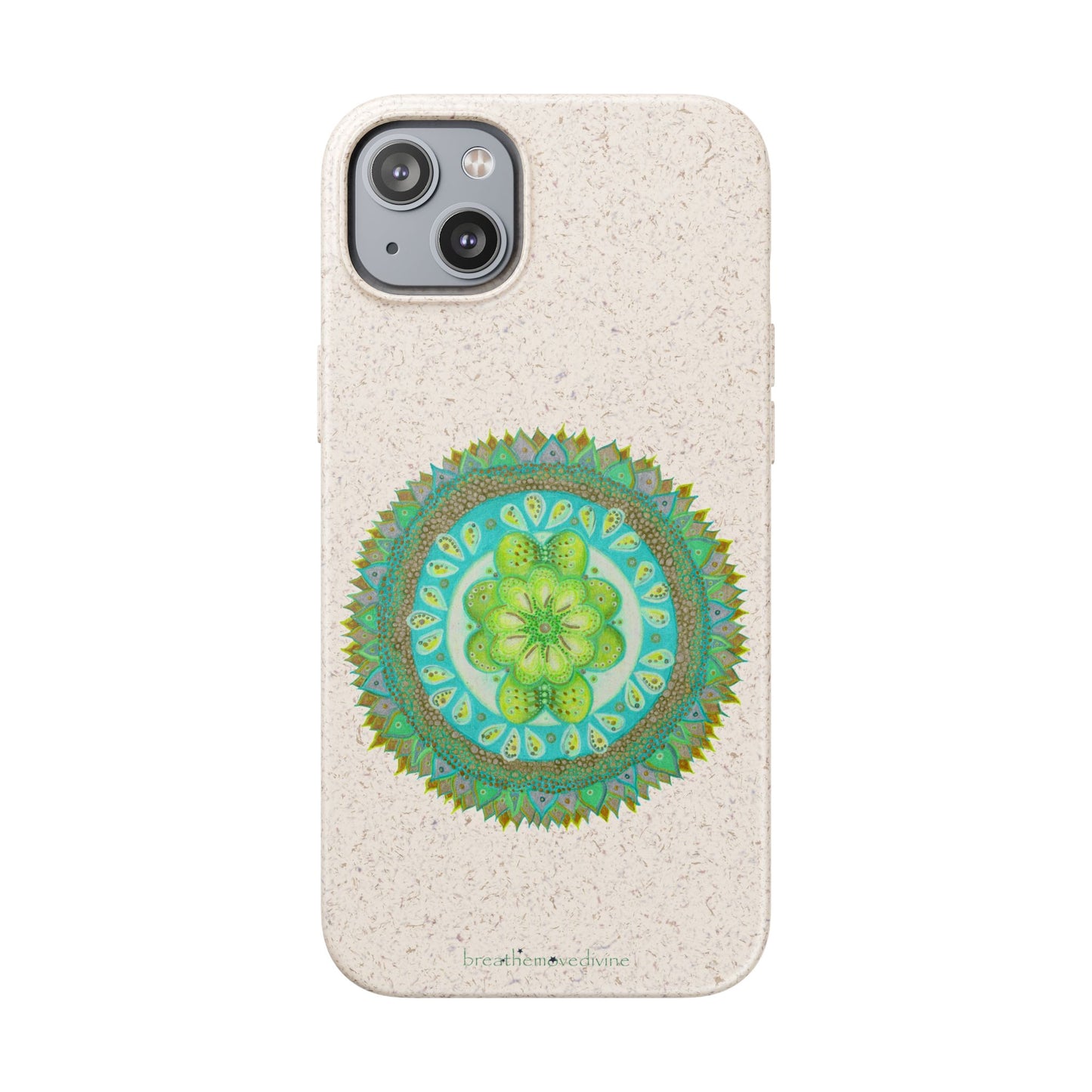 Heart Flame by breathemovedivine Eco-Friendly Case for iPhone with Mandala Design