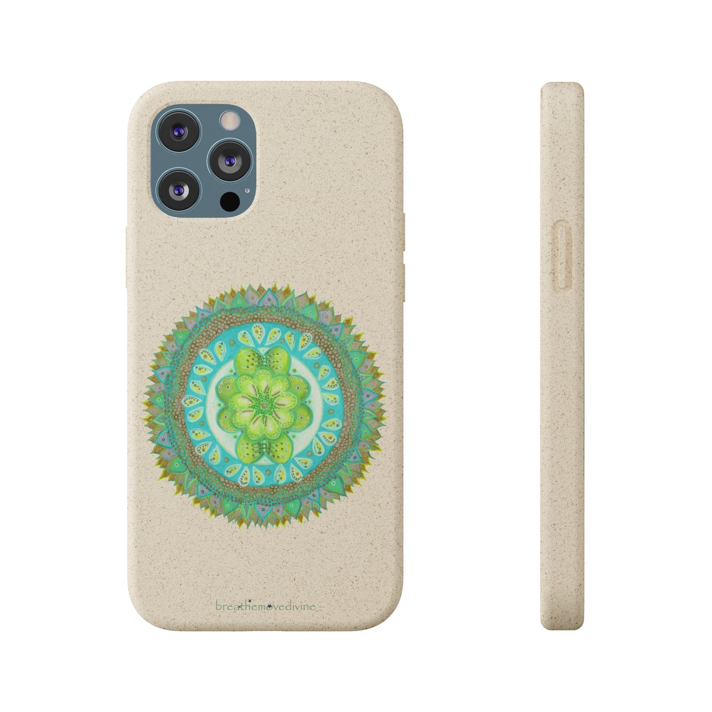 Heart Flame by breathemovedivine Eco-Friendly Case for iPhone with Mandala Design