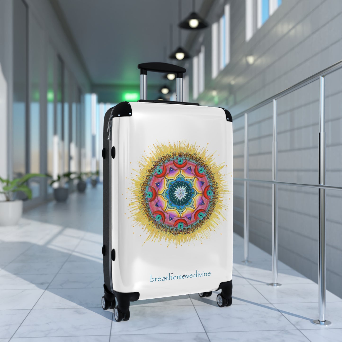 7 Chakras by breathemovedivine Rolling Suitcase - breathemovedivine