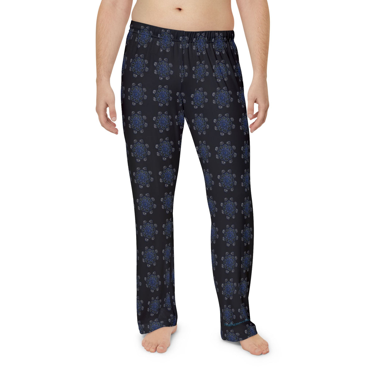 Men's Pajama Pants - Navy Geometric All-Over Print Lounge Sleepwear