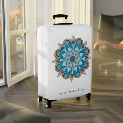 3 Chakras by breathemovedivine Colorful Mandala Suitcase Cover